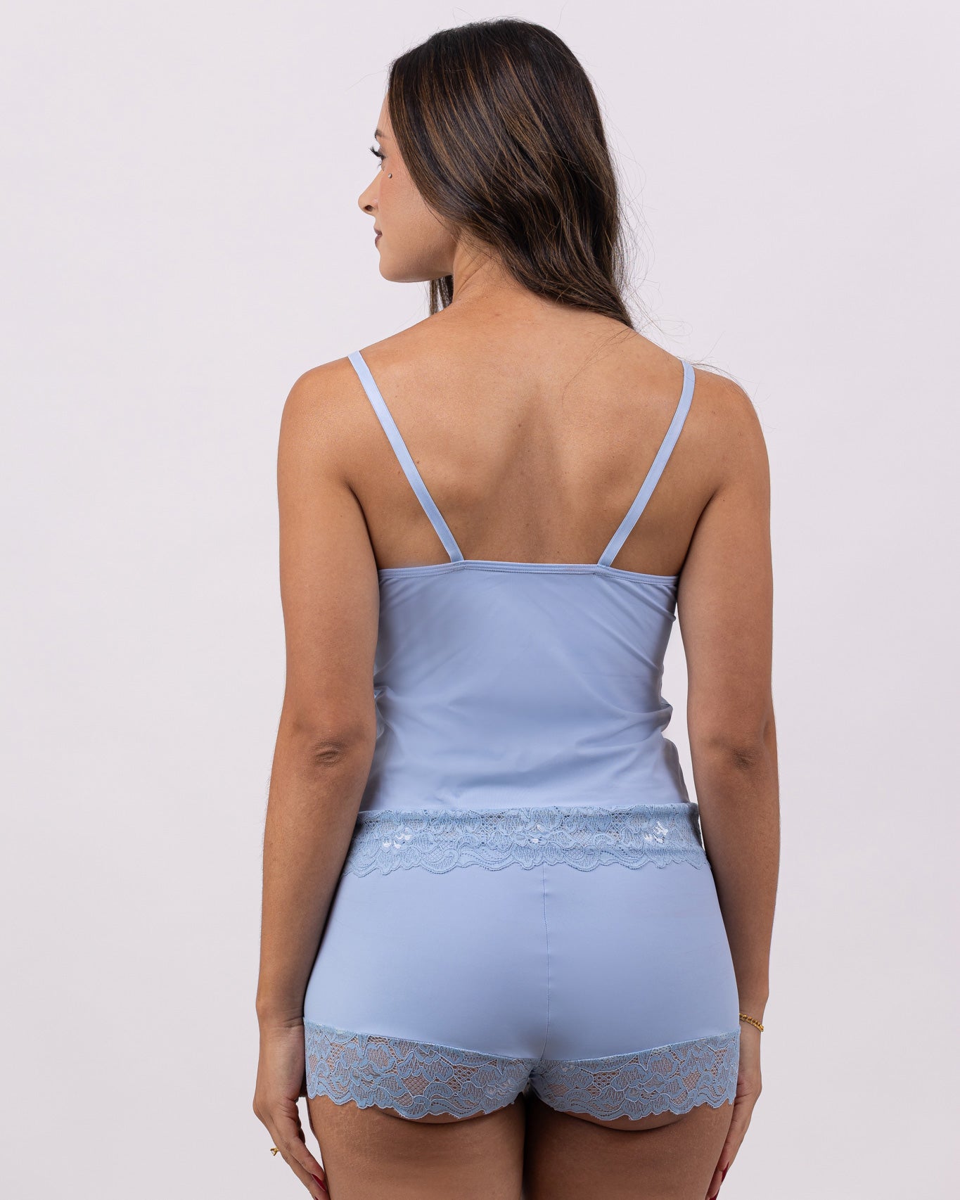 Conjunto Baby Doll de Microfibra com Renda Malu