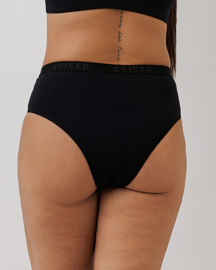 Calcinha de Algodão com Elastano Cós Alto Andressa