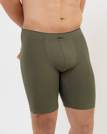 Cueca Boxer Longa Microfibra Estilo Bermuda Marcos