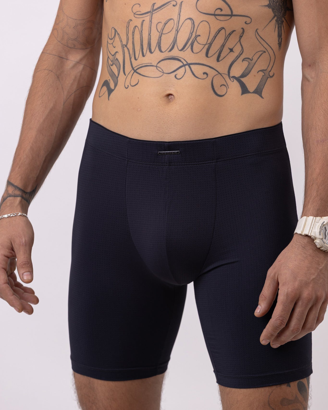 Cueca Boxer Longa de Microfibra Dry Fit Estilo Bermuda Thiago
