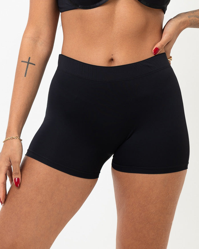 Calcinha Boxer Feminina de Microfibra Cós Alto Lia