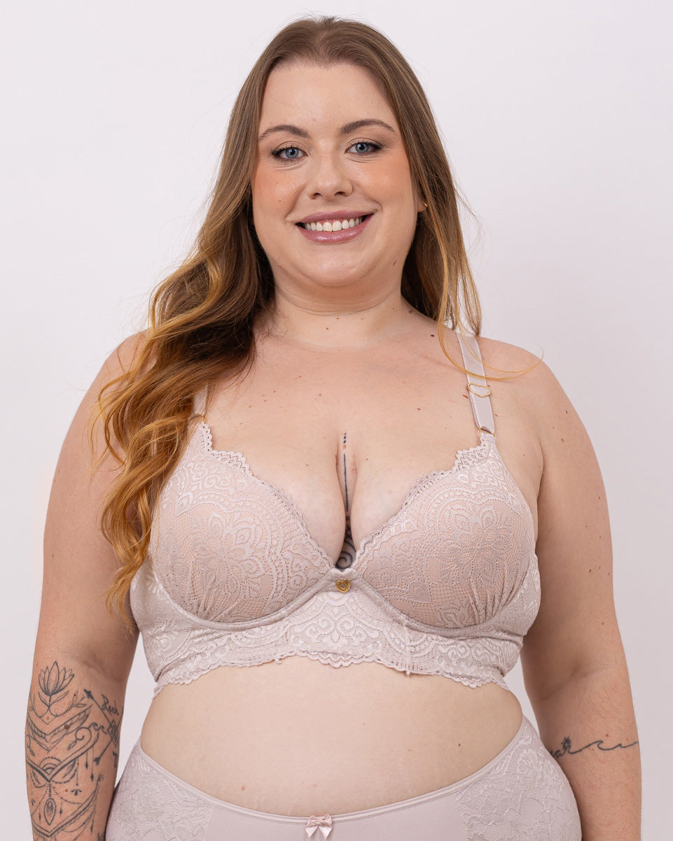 Sutiã Alessandra Cropped com Bojo em Renda