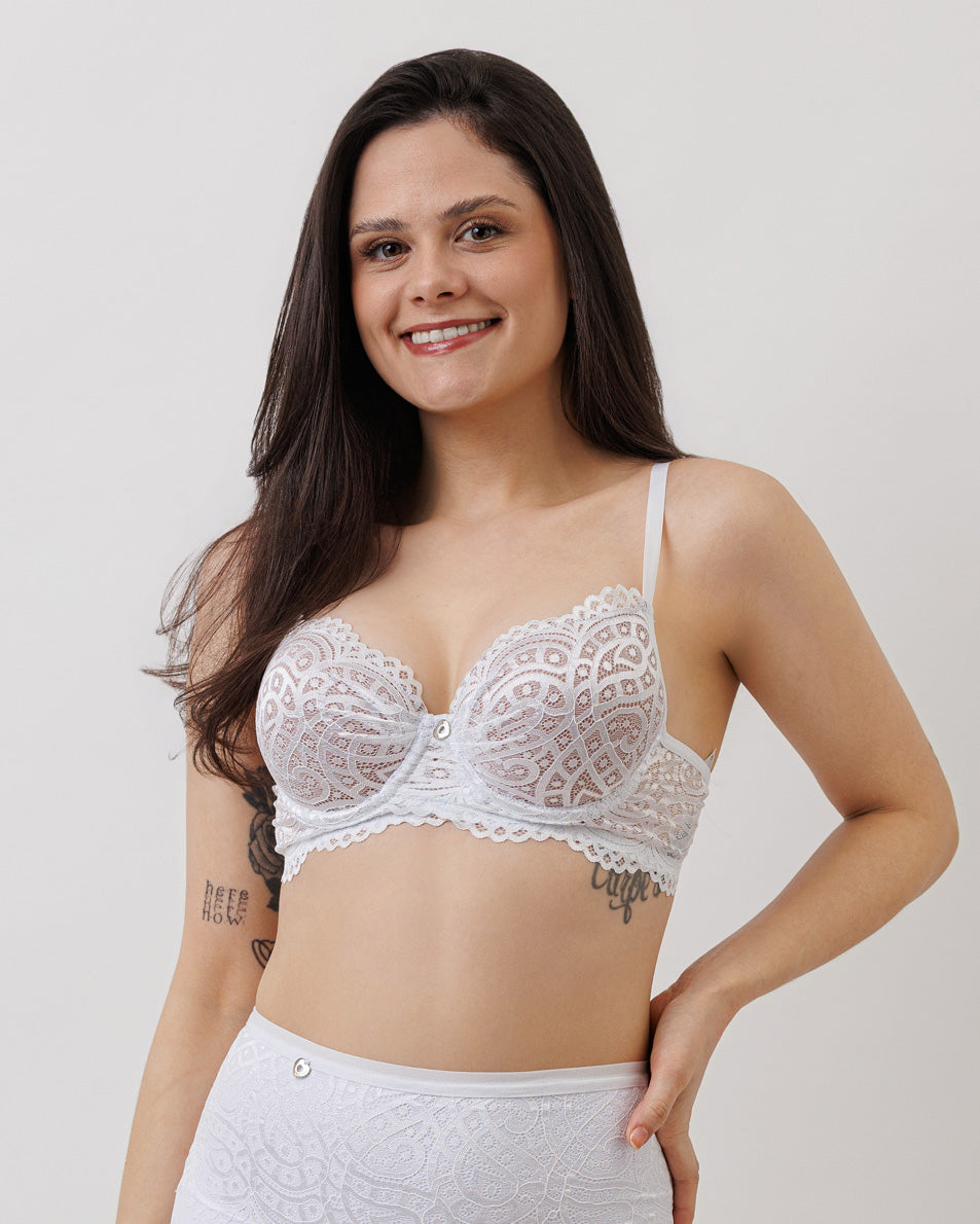 Sutiã de Renda com Bojo Soft Michele