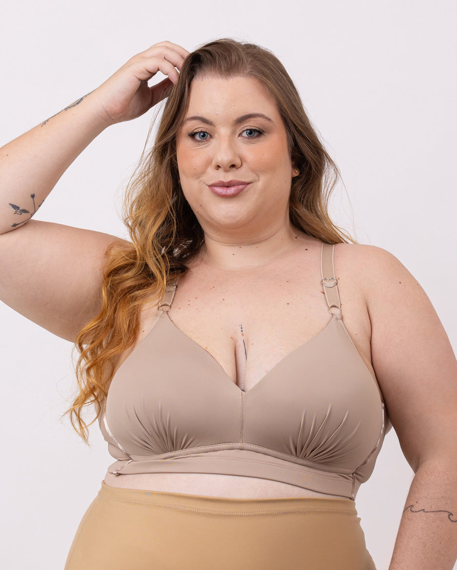 Sutiã Plus Size de Microfibra Triângulo Sem Aro com Bojo