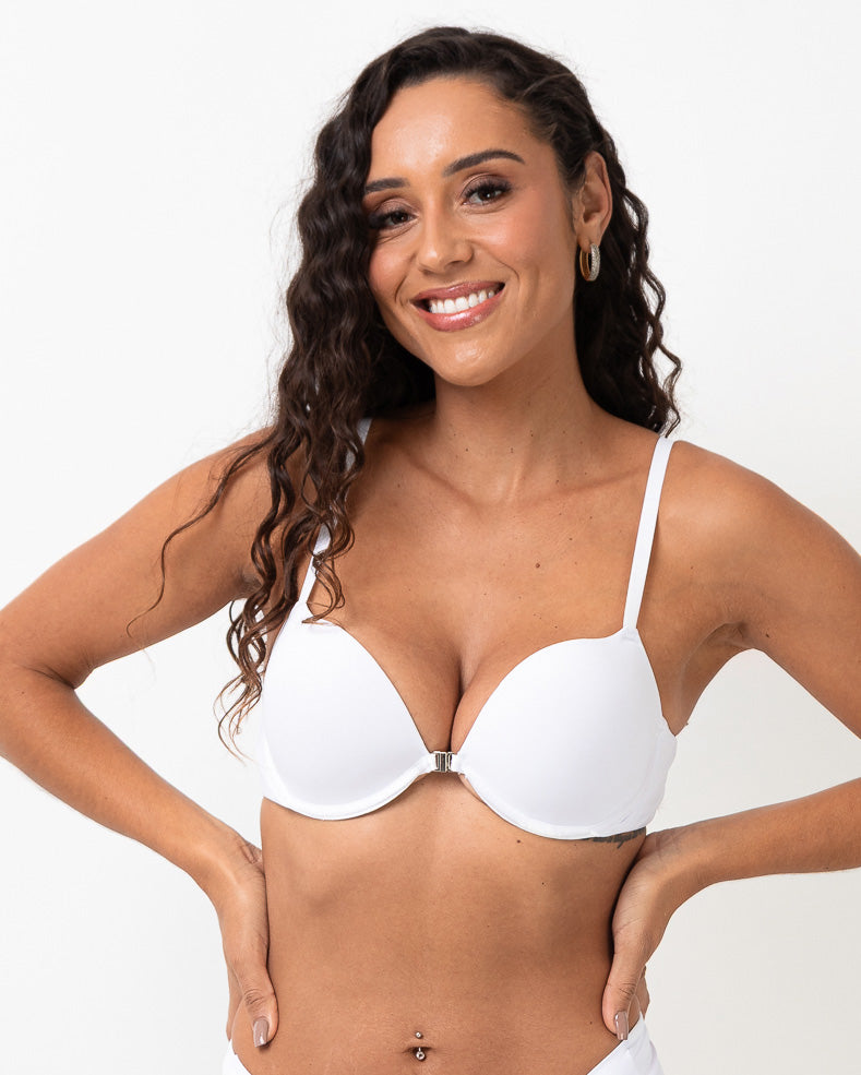 Sutiã Push Up de Microfibra com Bojo 3D e Fecho Frontal Vanessa