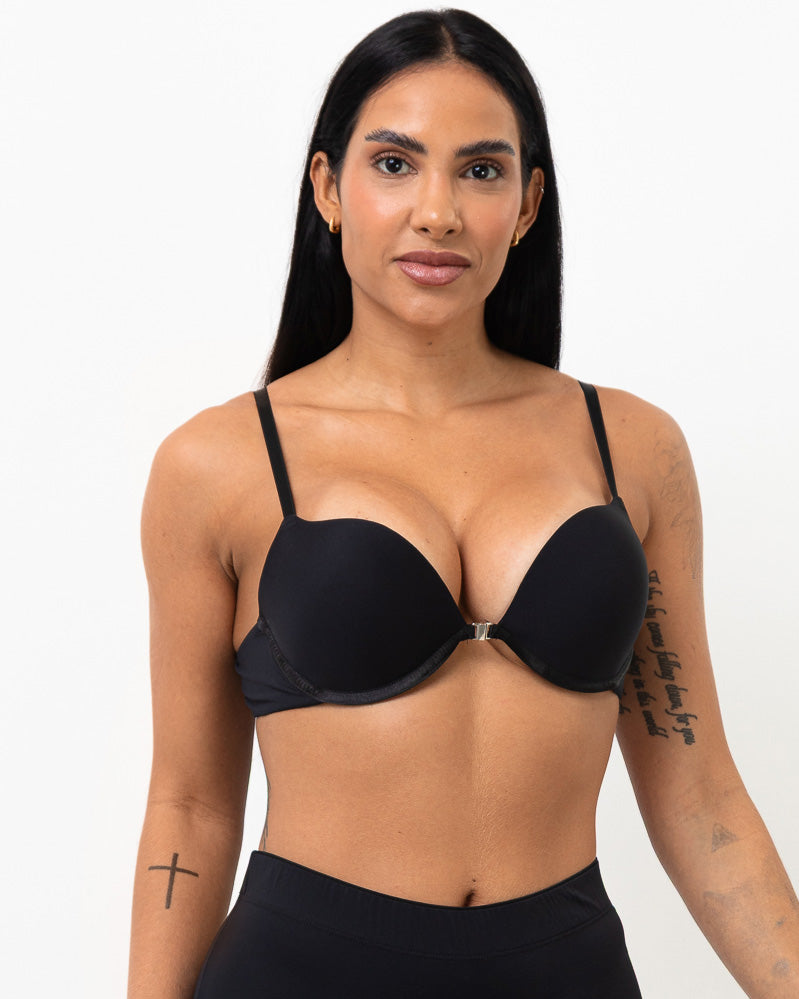 Sutiã Push Up de Microfibra com Bojo 3D e Fecho Frontal Vanessa