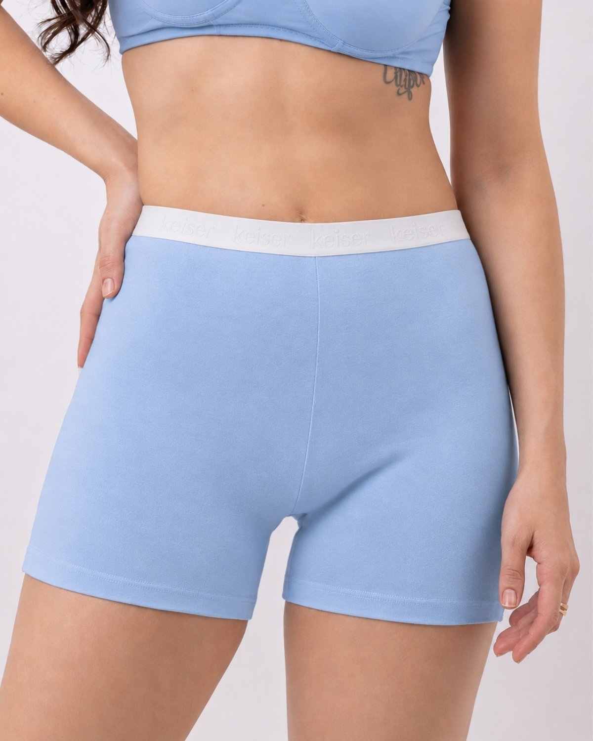 Calcinha Boxer Feminina de Algodão com Elastano Lua